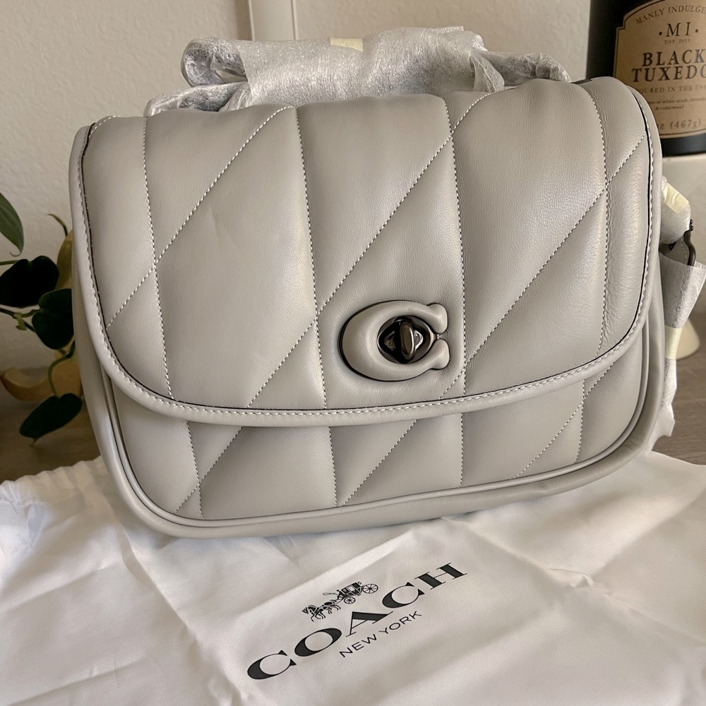 NWT Coach Pillow Madison Dove Gray  Shoulder Bag